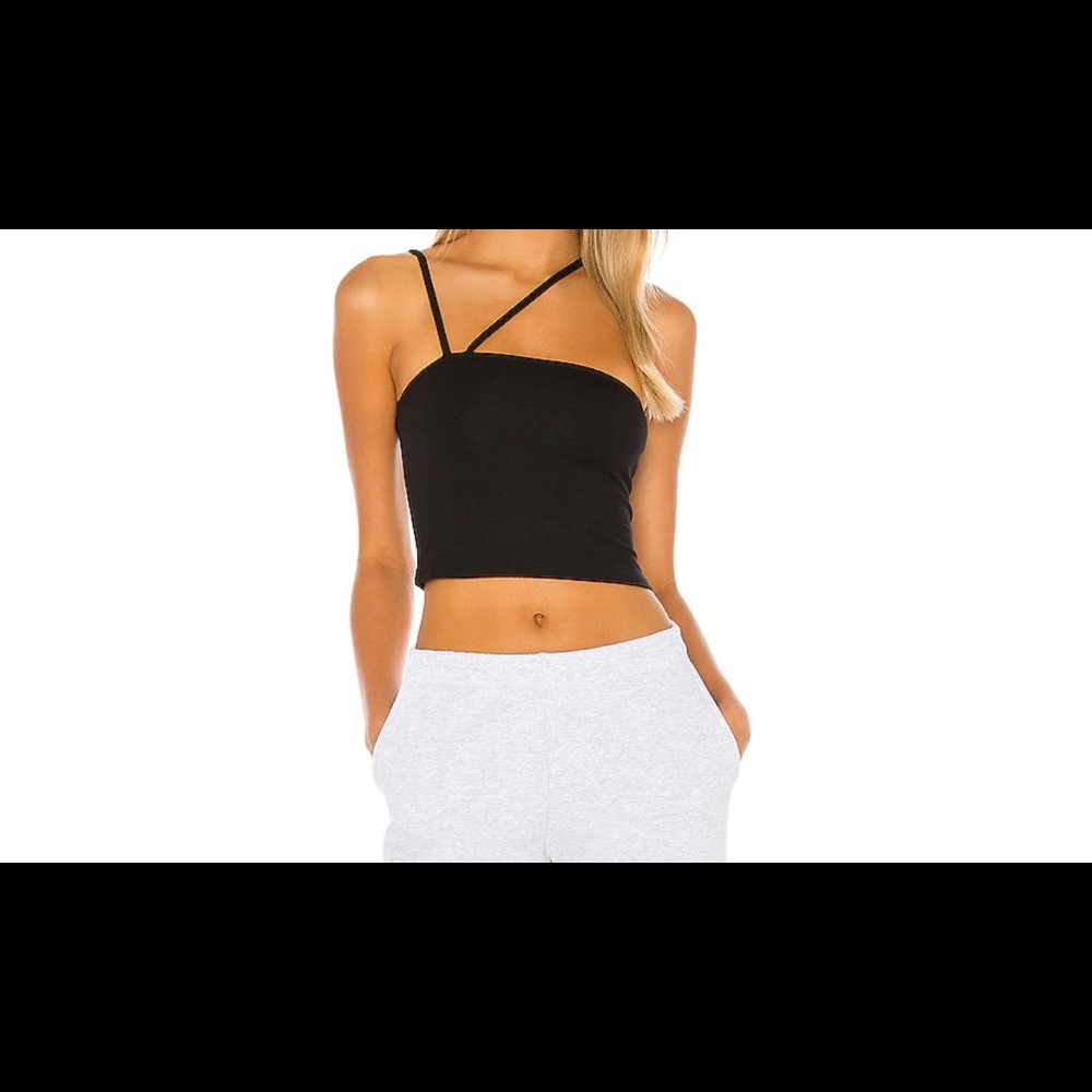 Revolve black strappy top